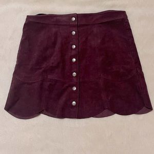 AE Faux Suede Mini Skirt